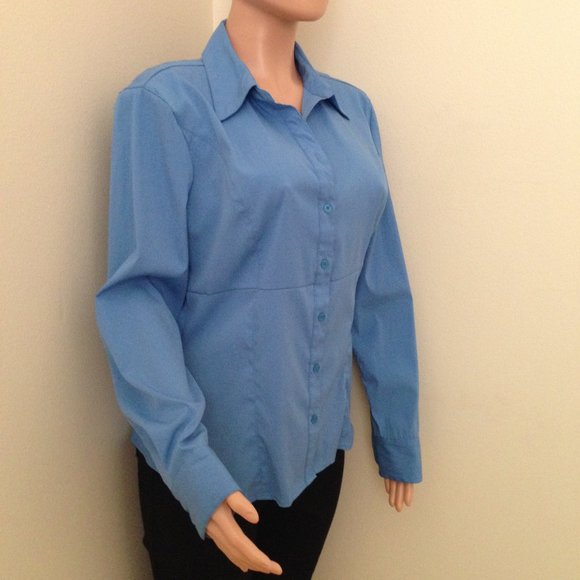 Light Stretch Button Down Ladies Shirt-Large - Picture 3 of 6